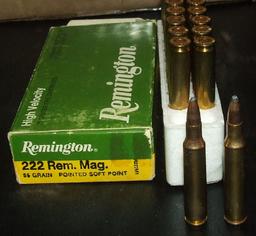 20 Rounds Remington 222 Remington mag