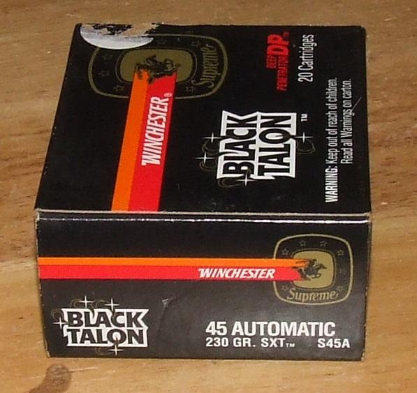 20 Rounds Winchester 45 ACP Black Talon