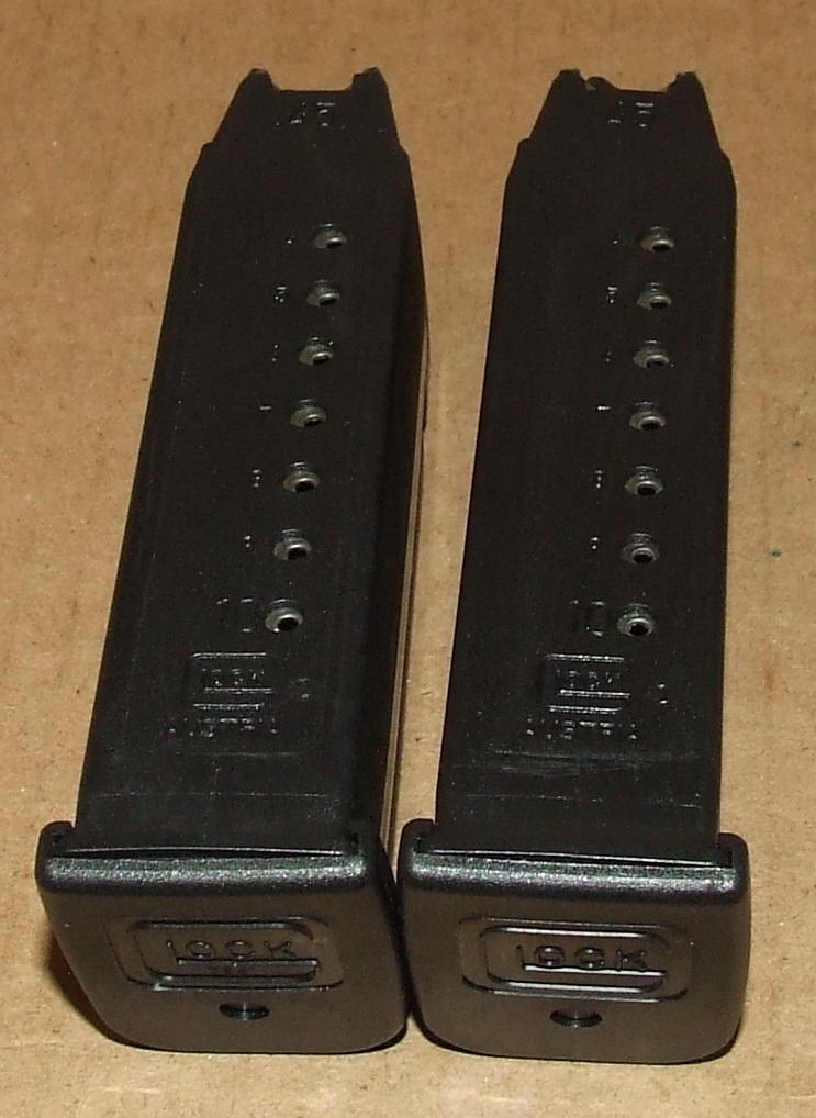 New 2 Glock 21 10 Round 45 ACP Magazines