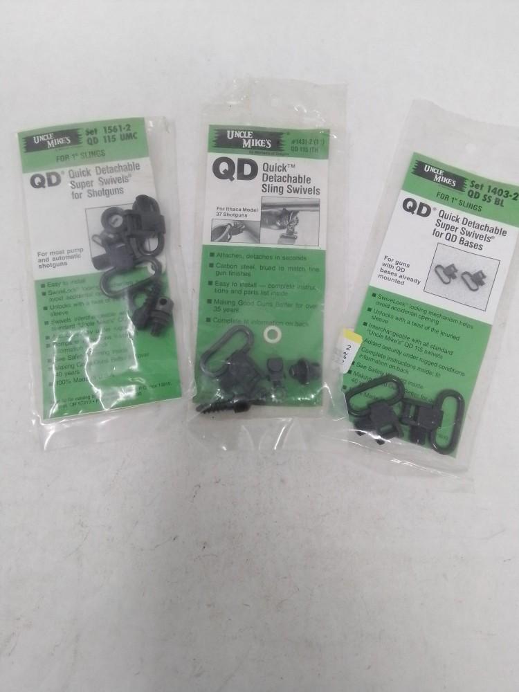 3 Uncle Mike's quik detachable sling swivels