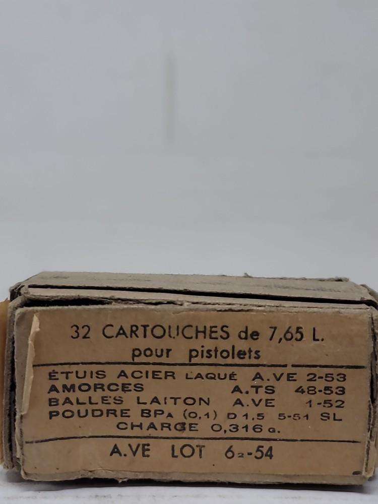 RARE box 30 rnds French 7.65 long pistol ammo