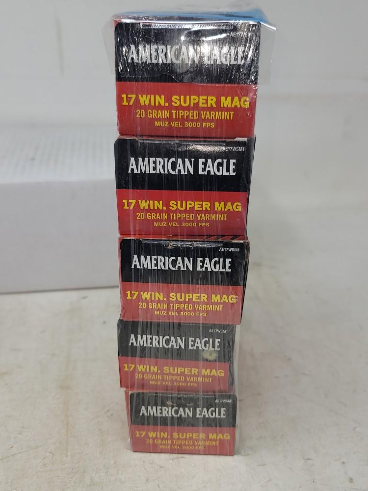 5-50 rnd box American Eagle 17 WSM