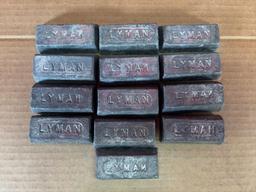 13 Lyman Lead Ingots