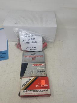 Assorted 12 Ga 3 Boxes 2¾" & 1 Bag Slugs 11 Rnds