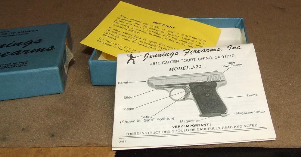 Jennings  J-22  22LR  Pistol