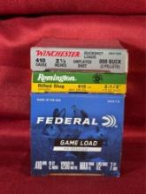 35 RDS/Shells .410 Ga 2 1/2”-5 Winchester 000 Buck-5 Remington Rifled Slugs-25 Federal 1/2 oz-7 1/2