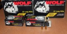 1000 Rounds Wolf 22 Long Rifle Match