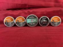 5 Tins of Rifle/Snowpeak .30 Cal Pellets-3 Full & 2 Partial-3 Titan Super Box, 1 Slug HP, 1 Round He