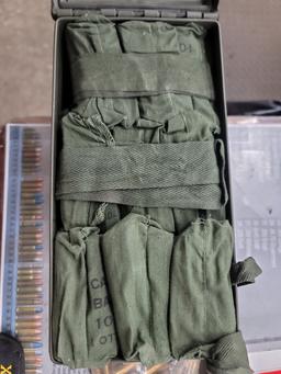 1080 rnds 30 cal carbine on 10 rnd clips in bandoliers