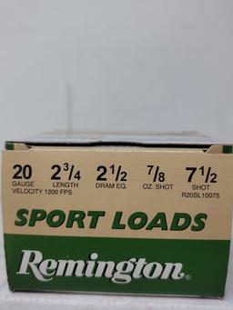 25 Rnd Box Remington  20 GA Sport Load 7½ Shot