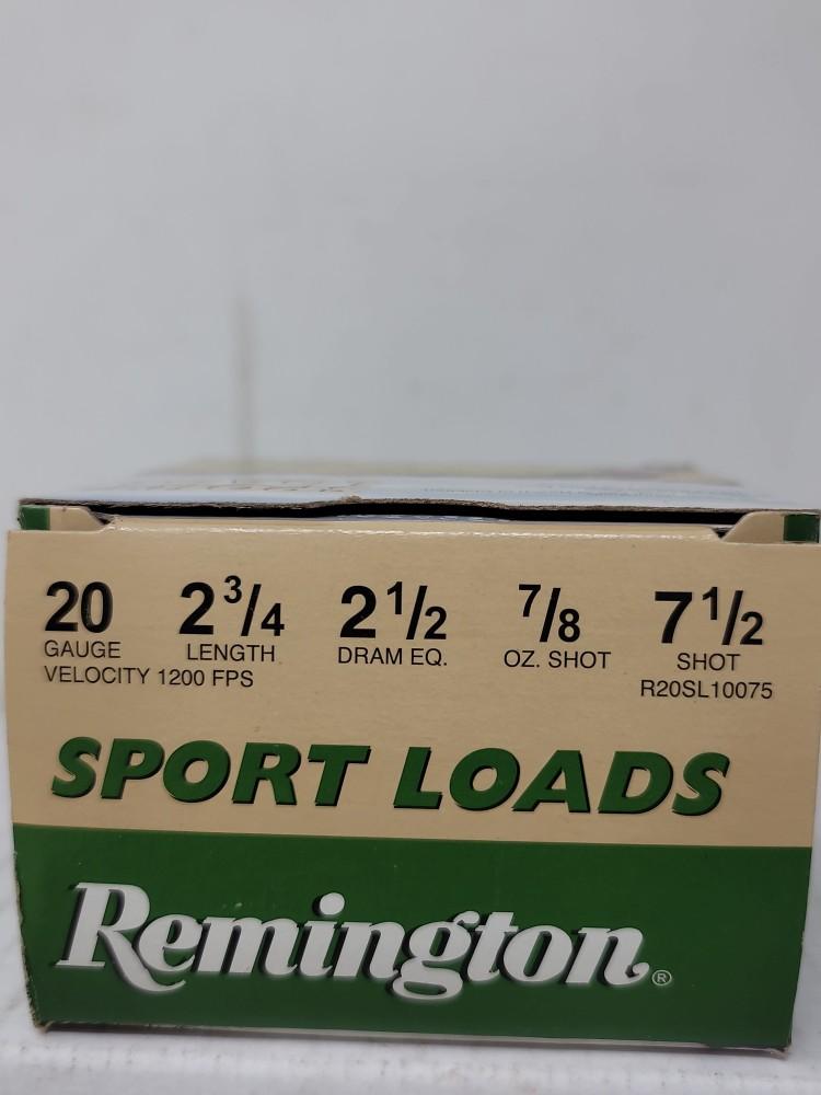 25 Rnd Box Remington  20 GA Sport Load 7½ Shot