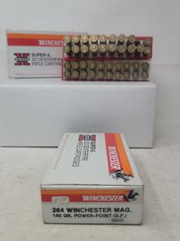 17 Live Rounds & 22 Spent Winchester 264 Win Mag 140gr.