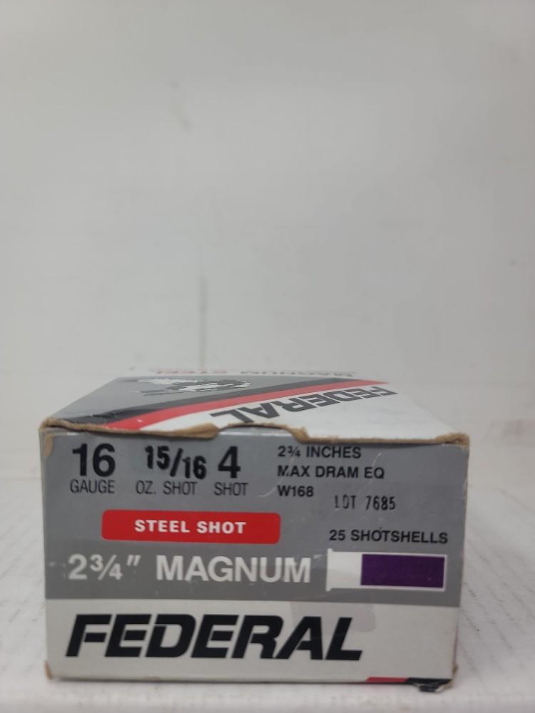 16 Rounds Federal 16ga  4 Shot