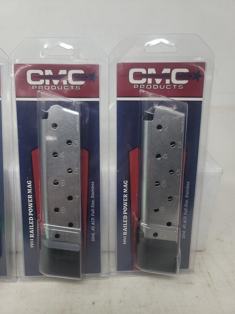 3-10 rnd Stainless CMC 45acp magazines