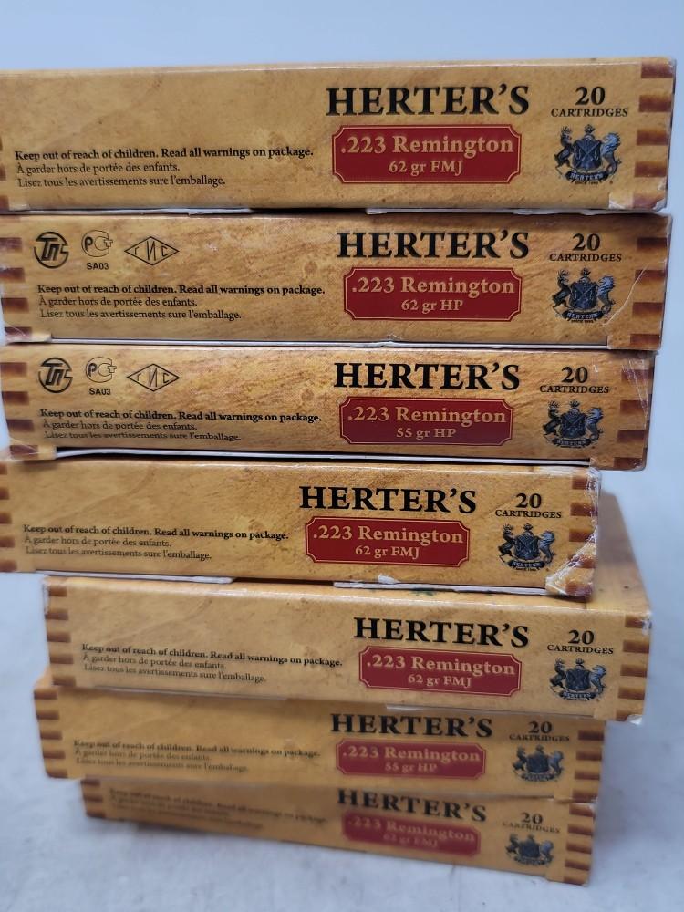 7-20 rnd box Herter's 223 Rem 62gr FMJ