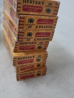 7-20 rnd box Herter's 223 Rem 62gr FMJ