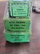 3 partial boxes assorted Sierra bullets