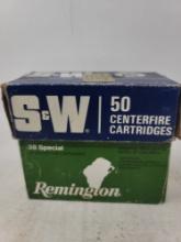 100 rnds factory 38 spl (assorted headstamps)