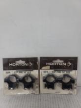 2 sets of Horton 1" scope rings