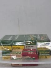 9 partial boxes assorted Remington 22lr ammo