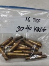 16 pcs 30-40 Krag brass