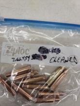 10 pcs 7.62 x 54 cleaned brass