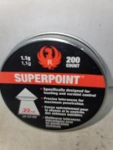 200 count Ruger Superpoint .22 cal pellets
