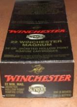 250 rounds Winchester Supreme 22 Win Magnum