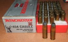 15 rounds Winchester 454 Casull & Brass