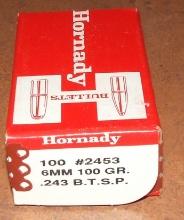 100 pcs Hornady 6mm .243 Bullets