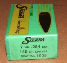 100pcs Sierra 7mm .284 Bullets