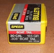 100 pcs Speer .30 Caliber .308" Bullets