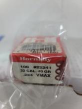 Box of 100 Hornady .224 40gr V-Max bullets