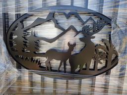 Great Bear 20' Bi-Parting Iron Gate (Deer Scene)