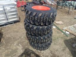 (4) 12-16.5 Bobcat Tires & Rims (NEW)