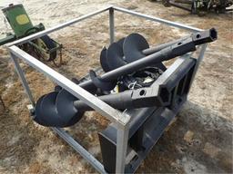 Skid Steer Hydraulic AUGER w/ 9" 12" & 18" Bits