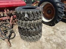 (4) Skid Steer 10.5 x 80 x 18 TIRES (NEW)