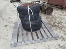 4- 7x14.5 Mobile Home Tires w/ 8 lug Rims