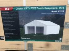 23' x 22' Double Metal Shed