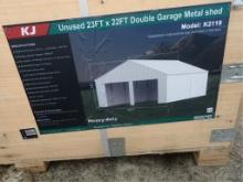 23' x 22' Double Metal Shed