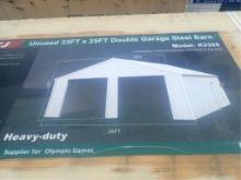 33' x 25' Double Garage Steel Barn