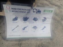 MIVA Mini Excavator (8) Piece Attachment Set
