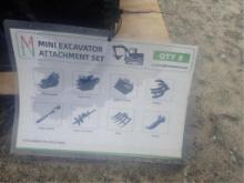 MIVA Mini Excavator (8) Piece Attachement Set
