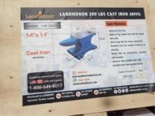 LandHonor Cast Iron 200lb Anvil