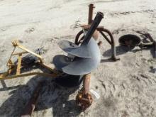 Post Hole Auger w/ 24" and 12" Bits - 3 Pt. Hitch