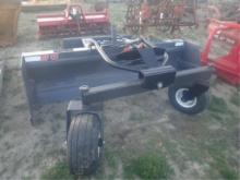 7' Skid Steer Mount Box Blade w/ Hyd. Gauge Wheel