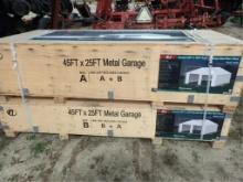 45' x 25' Double Garage Steel Barn/Shed