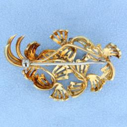 Antique 18k Gold Ruby Pin