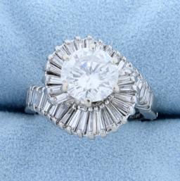 Vintage 4ct Tw Diamond Ring With Hinged Arthritic Shank