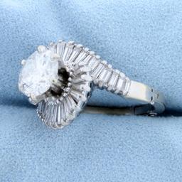 Vintage 4ct Tw Diamond Ring With Hinged Arthritic Shank